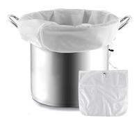 TEOZBLU Filtro de Cocina Reutilizables 66x56cm, Colador de Cerveza Malla Fina con Cordón, olsa para Leches Vegetales para Colar Vino Café Zumo Mermelada