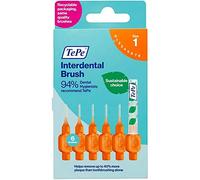 Tepe - Cepillo interdental (0,45 mm, lote de 3 packs de 6 unidades), color naranja