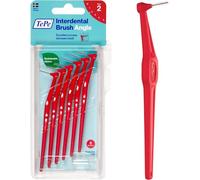 Tepe - Cepillos interdentales angulados (0,5 mm, 6 unidades), color rojo
