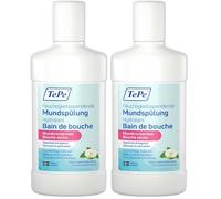 TePe Enjuague bucal hidratante para boca seca, suave sabor a manzana y menta, enjuague bucal con fluoruro que reduce la sensación de sequedad en la boca (Paquete de 2)
