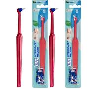 TePe Interspace, Medio, cepillo 1 ud., cabezales 12 ud., limpieza interdental de precisión para zonas de difícil acceso como furcaciones, implantes y brackets (Paquete de 2)