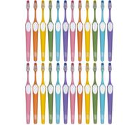 TEPE Nova Medium, cepillo de dientes para adolescentes y adultos, con mango ergonómico y antideslizante, colores surtidos (Paquete de 4)