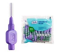 Tepe Purple Interdental Brush 1.1mm 25 Pack by TePe | Cepillos dentales reutilizables entre los dientes; cepillos codificados por colores en una gama de tamaños para huecos