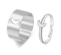 TEPOK Vintage Simple Animal Mariposa Estrella Luna corazón Anillos para Mujer joyería Pareja Anillo