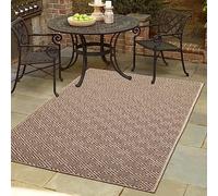 Teppich-Traum Alfombra de ensueño Interior/Exterior, patrón de Rombos, Resistente y Moderna, terraza balcón jardín, Resistente al Clima, 140x200 cm