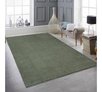 Teppich-Traum Alfombra de Pelo Profundo Verde Oscuro: ¡Lujo y Bienestar Combinados! Tamaño 140x200 cm, Tamaño 140 x 200 cm