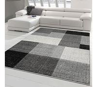 Teppich-Traum Alfombra Moderna por Salón con Cuadros Abstractos | fácil de Limpiar | Gris Crema Größe 240x330 cm