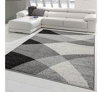 Teppich-Traum Alfombra Moderna por Salón con Diseño Abstracto | fácil de Limpiar | Gris Crema Größe 120x160 cm