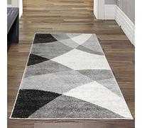 Teppich-Traum Alfombra Moderna por Salón con Diseño Abstracto | fácil de Limpiar | Gris Crema Größe 80x140 cm