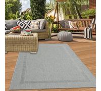 Teppich-Traum Alfombra Moderna y práctica con Borde - Interior y Exterior - en Gris, 120x170 cm