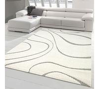 Teppich-Traum Alfombra MULLIDA Dormitorio & salón | diseño Tejido Plano Moderno - Crema Größe 240 x 340 cm