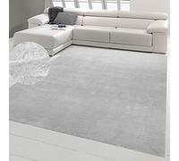 Teppich-Traum Alfombra Shaggy Alfombra de Dormitorio Flokati en Gris, 240 x 340 cm
