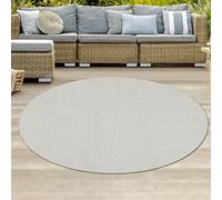 Teppich-Traum Alfombra Sisal Multi-Talento Interior y Exterior: Corredor Cocina en Crema, 160 cm Redondo