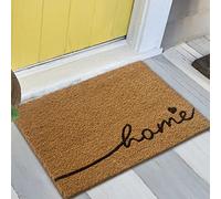 Teppich-Traum Felpudo de Entrada Simple • Alfombrilla para Zapatos • corazón Coco Negro, 60 x 90 cm