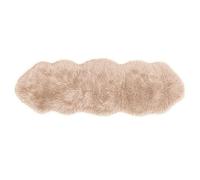 Teppich Wölkchen Alfombra de imitación de Piel de Cordero | Salón Dormitorio Deco | Piel de Oveja como Colcha, cojín de Asiento, Piel para Silla, sofá, Cama | Beige - 55x160 cm