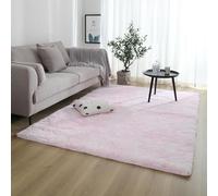 TEPPOIC Alfombras, Salon Shaggy Alfombra Modernas Antideslizante Super Suave Pelo Largo Fluffy Alfombr Modernas Alfombra (Light Pink,100 * 200cm)