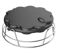 tepro Accesorio para barbacoa de hierro fundido, color negro y plateado