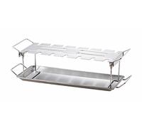 Tepro Soporte para Baquetas de Pollo de Acero Inoxidable con 18 Patas o alas de Pollo