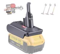 TEPULAS DW20V7V8 Adaptador de batería para aspiradora Dyson V7+V8, conversión para batería Dewalt de 20 V para reemplazar la batería Dyson V7 V8, funciona para aspiradoras de mano Dyson V7 (SV11) V8