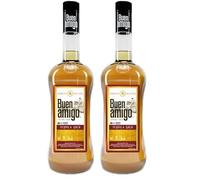 Tequila Buen Amigo Gold - Tequila Dorado Mexicano Suave y Aromático - Botella de 700 ml (Paquete de 2)