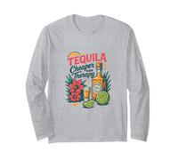 Tequila divertido bebiendo tequila Mexica más barato que una terapia Manga Larga