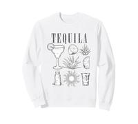 Tequila Icons with Margarita Salt Lime Sun Sudadera