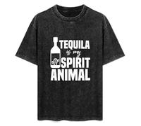 Tequila Is My Spirit Animal Drinking Bottle Fun For Men Women T-Shirt Black S