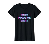Tequila Made Me Do It Funny Drinking Alcohol Party Lover Camiseta gráfica económica, Mujer, Negro, S