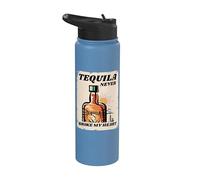 Tequila Never Broke My Heart I Bar Fiesta de Bebidas Alcohól Stainless Steel Insulated Water Bottle