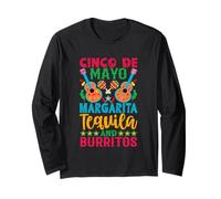Tequila Y Burritos Margarita Cinco De Mayo Manga Larga