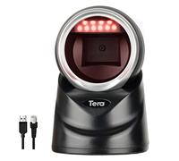 Tera 1D 2D QR Lector de Código de Barras Omnidireccional Escáner de Código de Barras con Cable USB Manos Libres Escaneo Automático de Detección de Imagen para Tienda de Supermercado Modelo 9100