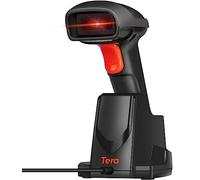 Tera 1D Escáner de Códigos de Barras Inalámbrico Lector de Códigos de Barras de Mano con Batería Recargable con Receptor USB e Base Recargable, Modelo 6100-N
