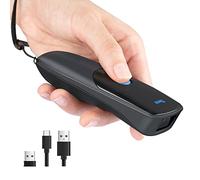 Tera 2D QR Mini escáner de código de Barras inalámbrico portátil 3 en 1 Compatible con Bluetooth y 2.4G inalámbrico y USB con Cable de Bolsillo de Mano pequeña Barcode Scanner 1300