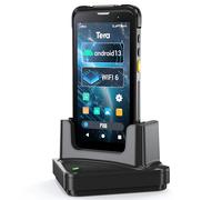 Tera Android 13 - Escáner de código de Barras PDA: 5,5 Pulgadas, Ordenador portátil de 4 GB + 64 GB con estación de Carga 1D 2D QR escáner Zebra SE4710 NFC WLAN GPS Bluetooth inventario logística