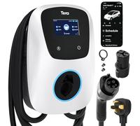 Tera for Tesla EV Charger Level 2 J1772: ETL Energy Star 48A 40A 32A Adjustable 240V, 5 Years Warranty, NEMA 14-50 25FT Extra Long Charging Cable IP66 Wall Electric Vehicle Charging Station W01 White