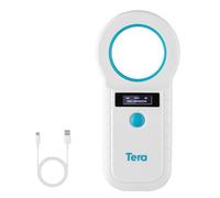 Tera Lector de Microchip para Mascotas, escáner de identificación de Chip de Animales, con Pantalla OLED, Memoria de Datos Recargable, escáner de día para Perros, Gatos, gestión de Animales, Color