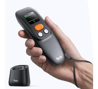Tera Mini escáner de código de barras 2D con pantalla: lector de códigos de barras portátil 1D 2D QR de mano con base de carga, pantalla inteligente, Bluetooth 2.4G inalámbrico y USB con cable para