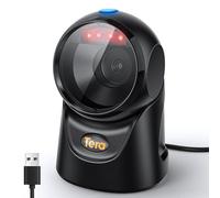 Tera Plataforma de escáner de código de barras omnidireccional: lector de código QR 1D 2D manos libres USB con cable ángulo ajustable, Plug and Play para POS, supermercado, almacén, tienda minorista