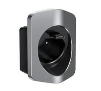 Tera Soporte EV para Conector Tipo 2, Soporte de Pared & Porta-Cables para Cables de Carga de hasta 7,5 m, Material Robusto y Resistente a la Intemperie, Accesorio Organizador Plata