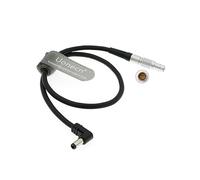 Teradek - Cable de alimentación de 2 pines macho a ángulo recto DC para transmisor Tilta placa de batería en el FS7