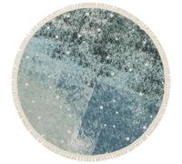 Terafeels Alfombra circular vintage con estrellas de nebulosa de 4 pies, alfombra de área para sala de estar, dormitorio, cocina, tradicional, oriental, bohemio, fácil cuidado, pelo bajo, alfombras