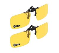TERAISE 2-Pack Clip de visión nocturna con gafas de sol polarizadas Hombres/Mujeres UV400 Ajuste cómodo y seguro sobre anteojos recetados Ideal para conducir y pescar al aire libre