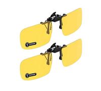 TERAISE 2-Pack Clip de visión nocturna con gafas de sol polarizadas Hombres/Mujeres UV400 Ajuste cómodo y seguro sobre anteojos recetados Ideal para conducir y pescar al aire libre