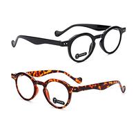 TERAISE 2 piezas exquisitas gafas de lectura, lectores súper ligeros, bisagras de resorte, cómodas gafas de tinte ámbar para mujeres y hombres (4.0X)