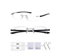 TERAISE 2Pack Gafas de lectura sin montura para hombre/mujer, Gafas de lectura con filtro bloqueo luz azul, gafas presbicia ordenador ligeras anti-fatiga,gafas lupa para leer de calidad(2.5X)