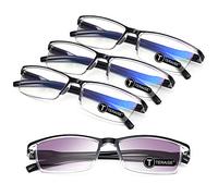 TERAISE 4PCS gafas de lectura anti luz azul, ligeras y cómodas Gafas de Lectura de sol para hombres y mujeres, Lectores luz azul para computadora incluido estuche para gafas(2.25X)
