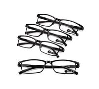 TERAISE 4PCS Gafas de lectura anti luz azul, ligeras y cómodas gafas de lectura para hombres y mujeres, Lectores luz azul para computadora/teléfono incluido estuche para gafas(3.75X)