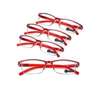 TERAISE 4PCS Gafas de lectura anti luz azul, ligeras y cómodas gafas de lectura para hombres y mujeres, Lectores luz azul para computadora/teléfono incluido estuche para gafas(1.0X)