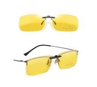 TERAISE Clip Gafas de Conducción Nocturna Polarizadas, Antideslumbramiento Hombres y Mujeres Gafas Conducción Nocturna, Reducir Efectivamente el Deslumbramiento de los faros(58 * 37mm)