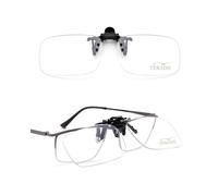 TERAISE Gafas de Lectura con Clip, Lupas con Clip Ultraligeras para Gafas, Lupas de Lectura con Clip para Hombres y Mujeres, Adecuadas para Gafas Graduadas con Clip